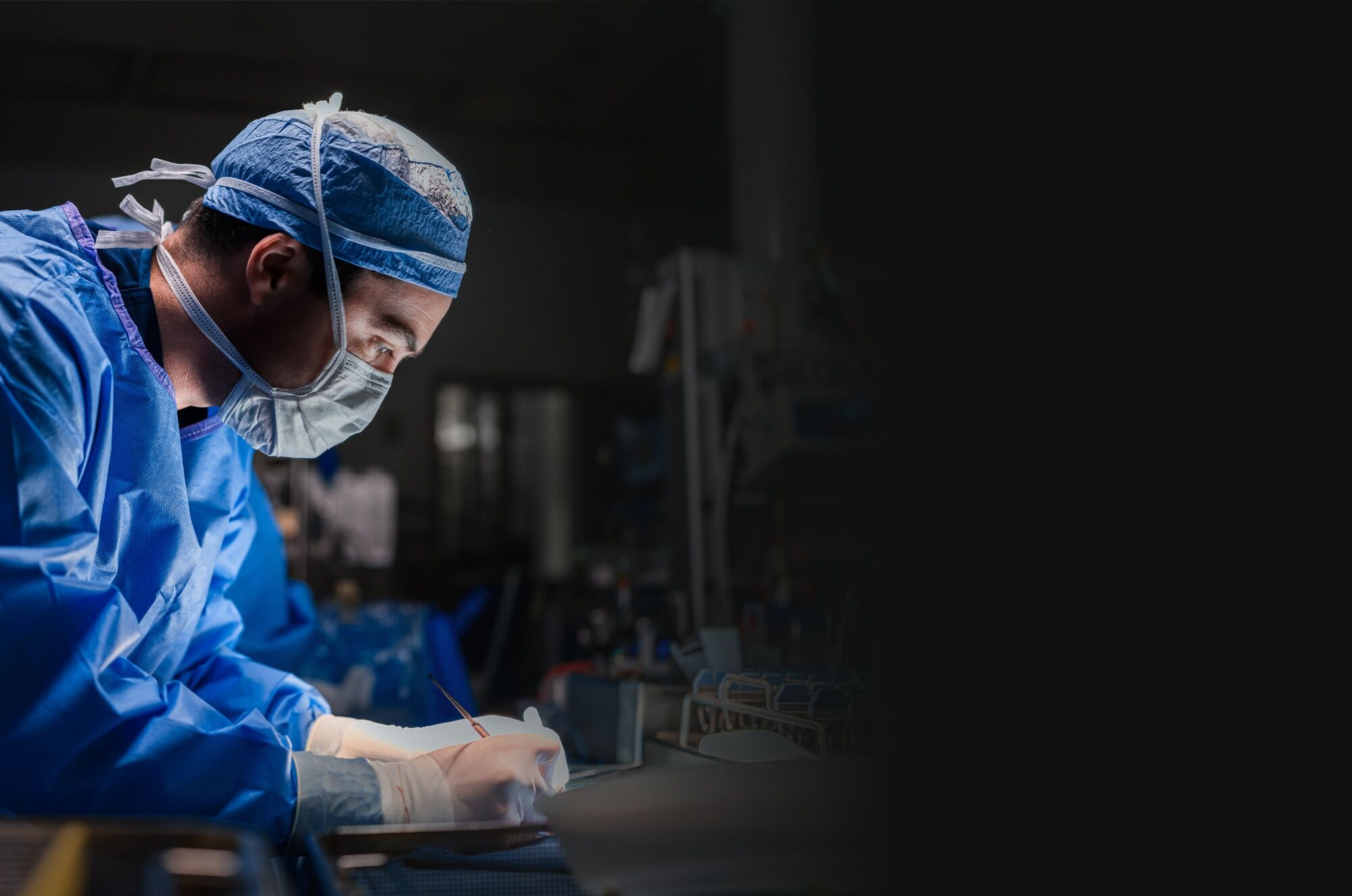 head and neck surgeon griffin santarelli in operating room