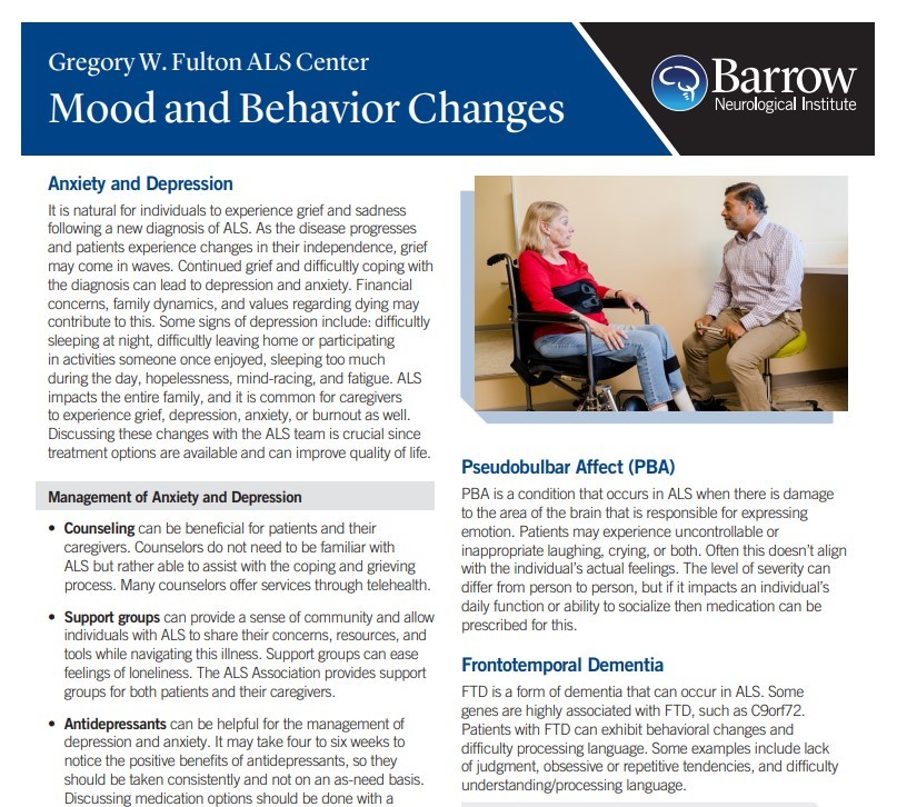 Mood And Behavior Changes - Barrow Neurological Institute